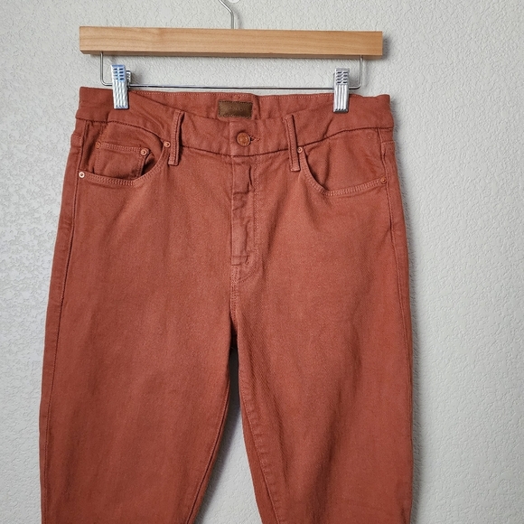 MOTHER The Looker Ankle Fray in‎ Gettin in terracotta size 28 - Picture 11 of 11